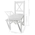 Maison Madeleine -  Dining Chairs 6 pcs White Pinewood